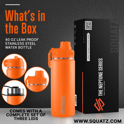 product image number 2 for SQUATZ 40 Oz Stainless Steel Water Bottle