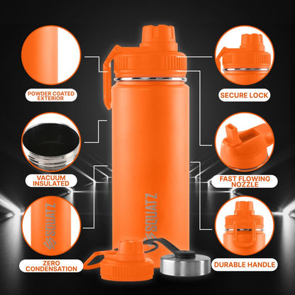 product image number 6 for SQUATZ 40 Oz Stainless Steel Water Bottle