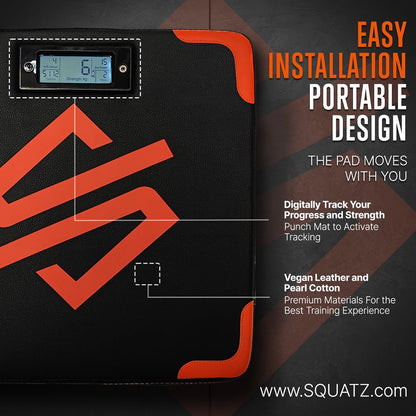 Portable Boxing Mat with Digital Counter, Foam Padding, Easy Install