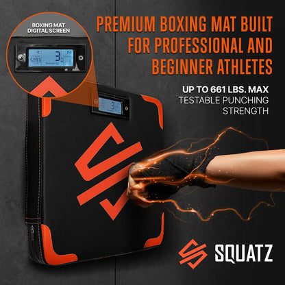 Portable Boxing Mat with Digital Counter, Foam Padding, Easy Install