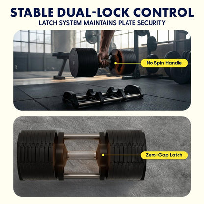 70 Lbs. Adjustable Dumbbell Weight Set - Home Workout/Fitness Equipment, One Single Dumbbell With Anti-Slip Metal Handle Set Of (2)