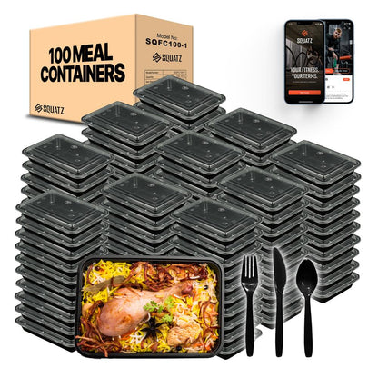 product image number 1 for SQUATZ Microwavable Food Container With Utensil