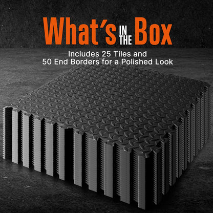 Exercise Mat 25 Pcs - Cushioned EVA Foam, Non-Skid, Easy Assembly