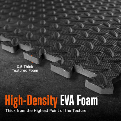 Exercise Mat 25 Pcs - Cushioned EVA Foam, Non-Skid, Easy Assembly