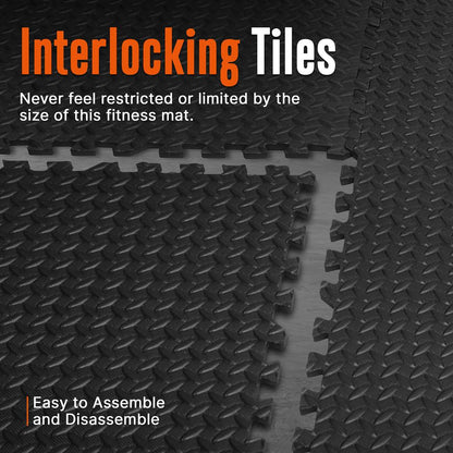 Exercise Mat 25 Pcs - Cushioned EVA Foam, Non-Skid, Easy Assembly