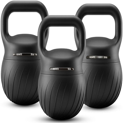 Squatz Soft Drop Kettlebell Set With Extra-Wide Handle, Multiple Weight Options And Sand-Filled Cushioned Base For Home Gym & Strength Training
