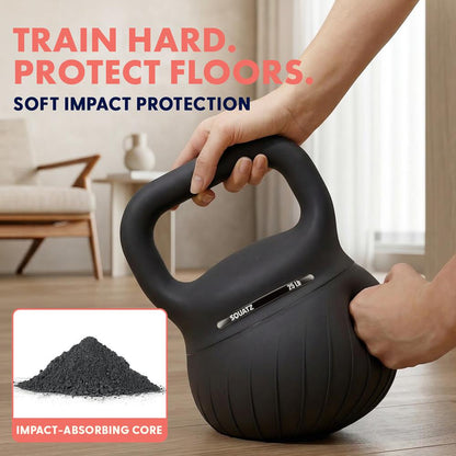 Squatz Soft Drop Kettlebell Set With Extra-Wide Handle, Multiple Weight Options And Sand-Filled Cushioned Base For Home Gym & Strength Training
