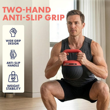Squatz Soft Drop Kettlebell Set With Extra-Wide Handle, Multiple Weight Options And Sand-Filled Cushioned Base For Home Gym & Strength Training