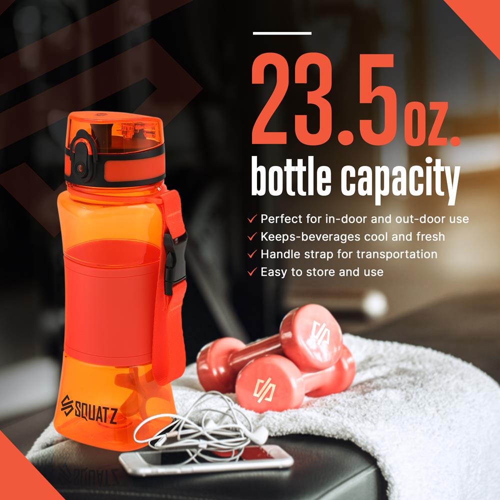 product image number 4 for SQUATZ Sports Or Shake Water Bottle With Strain