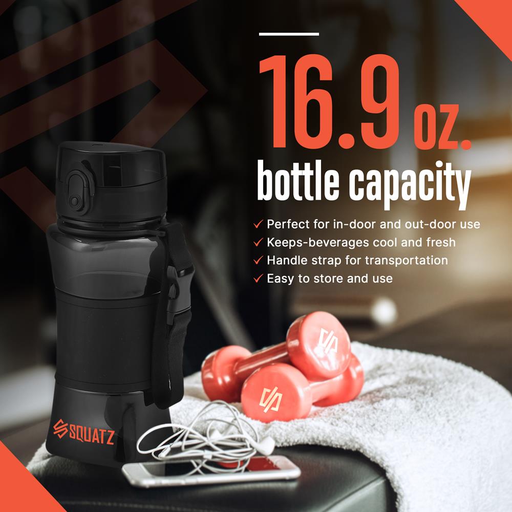 product image number 4 for SQUATZ Sports Or Shake Water Bottle With Strain