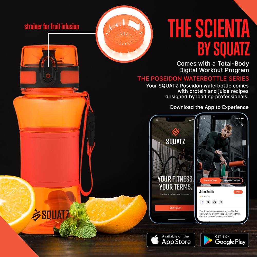 product image number 7 for SQUATZ Sports Or Shake Water Bottle With Strain