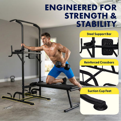 Pull-Up Workout Station, Strengthen Upper Body, Heavy Duty Steel Frame