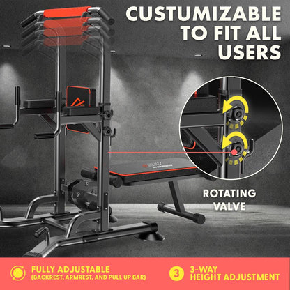 Pull-Up Workout Station, Strengthen Upper Body, Heavy Duty Steel Frame