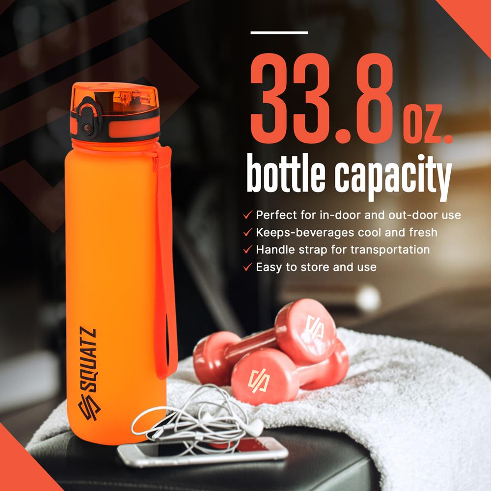 product image number 4 for SQUATZ Frosted Water Bottle With Strainer