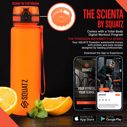 product image number 7 for SQUATZ Frosted Water Bottle With Strainer