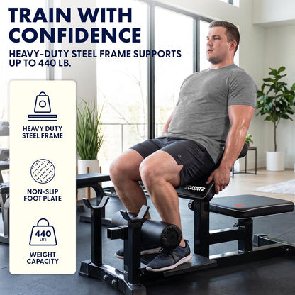 Squatz Multi-Function Sissy Squat Machine, Adjustable Squat Bench For Home Gym Workout Station And Leg Exercise (Black)