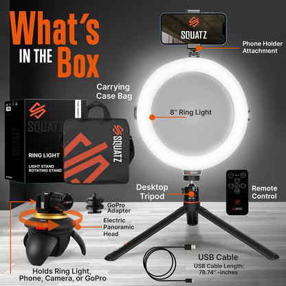 product image number 2 for SQUATZ 8'' Selfie Ring Light