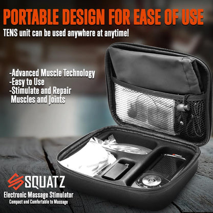 Electronic Muscle Massager Pain Relief TENS Therapy, Portable, Compact
