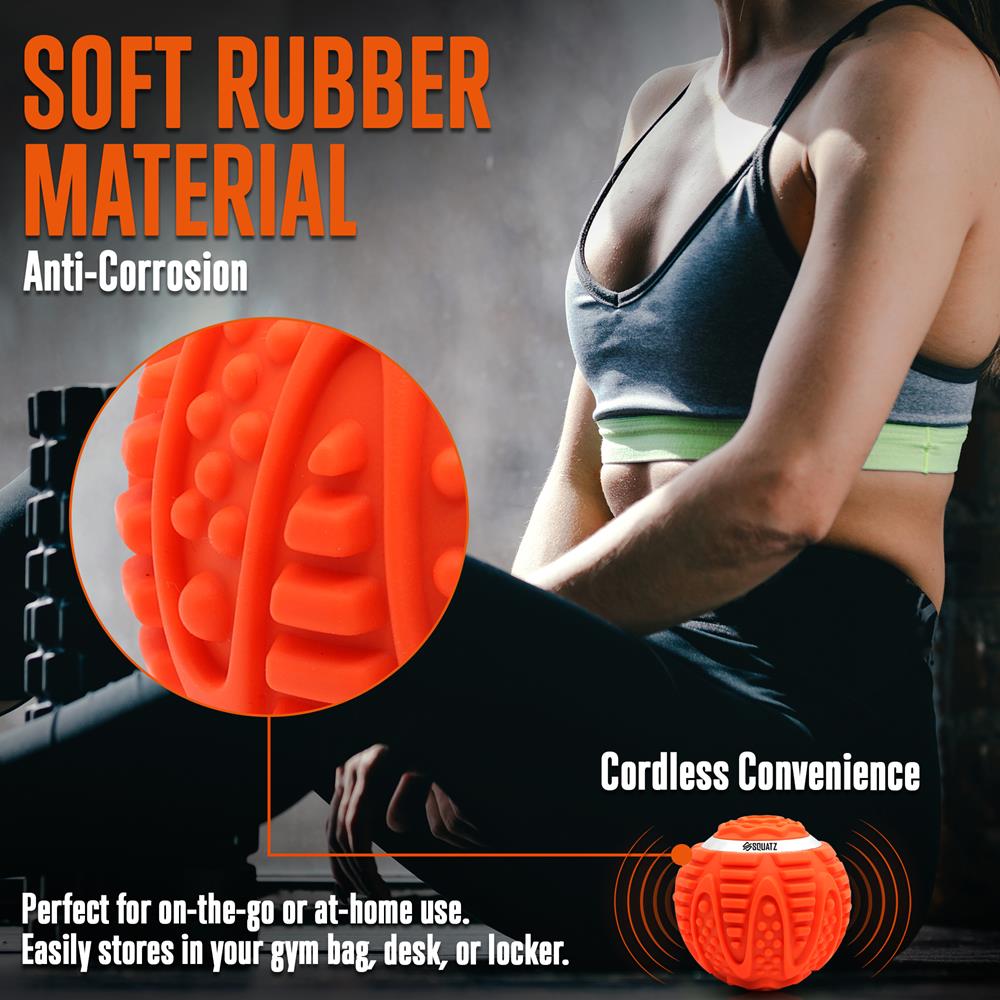 3.7" Wireless Vibrating Massage Ball, Deep Tissue Relief, 3 Intensity Levels, Orange Pyle USA 3.7" Wireless Vibrating Massage Ball, Deep Tissue Relief, 3 Intensity Levels, Orange Pyle USA