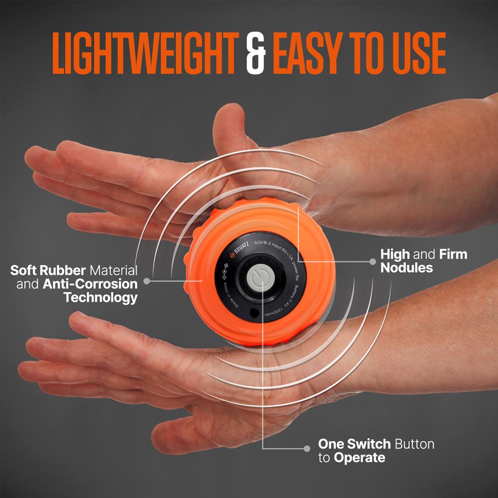 4.1" Wireless Vibrating Massage Ball, Deep Tissue Relief, 3 Intensity Levels, Orange Pyle USA 4.1" Wireless Vibrating Massage Ball, Deep Tissue Relief, 3 Intensity Levels, Orange Pyle USA