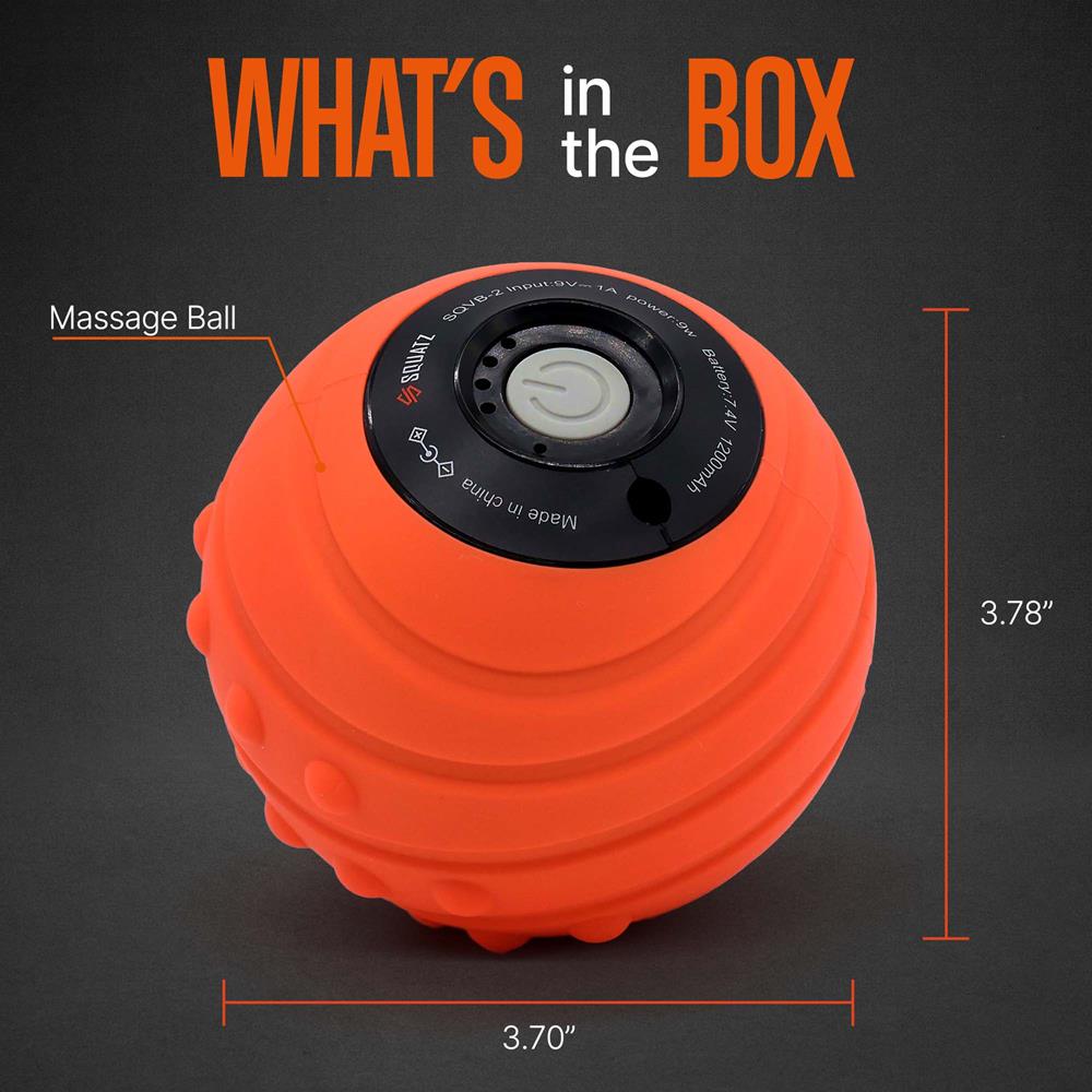 Wireless Vibrating Massage Peanut Ball, Deep Tissue Relief, 3 Intensity Levels, Orange Wireless Vibrating Massage Peanut Ball, Deep Tissue Relief, 3 Intensity Levels, Orange