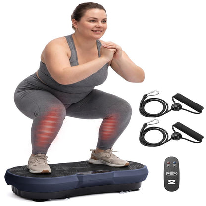 Hurtle Vibration Plate Machine – Adjustable 1–99 Speeds, Quiet, Lightweight, With Remote And Preset Programs Portable For Home And Office (Blue)