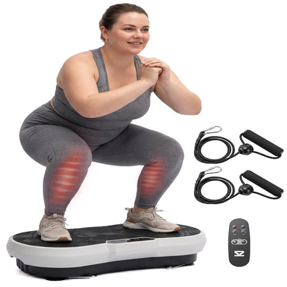Hurtle Vibration Plate Machine – Adjustable 1–99 Speeds, Quiet, Lightweight, With Remote And Preset Programs Portable For Home And Office (Gray)