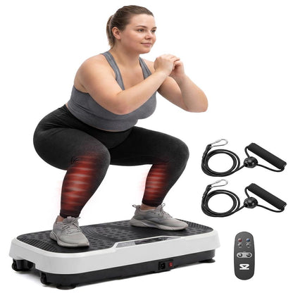 Hurtle Vibration Plate Machine – Adjustable 1–99 Speeds, Quiet, Lightweight, With Remote And Preset Programs Portable For Home And Office (Gray)