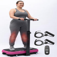 Hurtle Vibration Plate With Handle – Adjustable 1–99 Speeds, Quiet, Lightweight, With Remote And Preset Programs Portable For Home And Office (Pink)