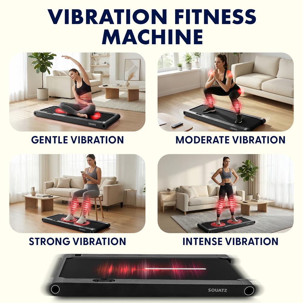 Squatz 2-In-1 Walking Pad With Vibration Plates – Compact