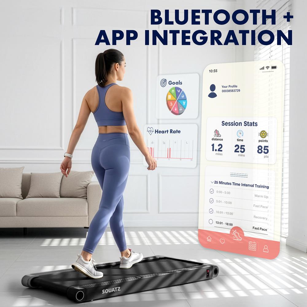 Squatz 2-In-1 Walking Pad With Vibration Plates – Compact