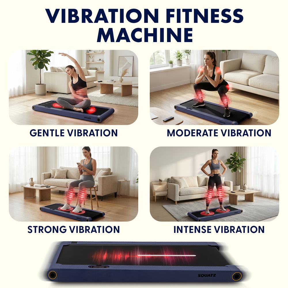 Squatz 2-In-1 Walking Pad With Vibration Plates – Compact