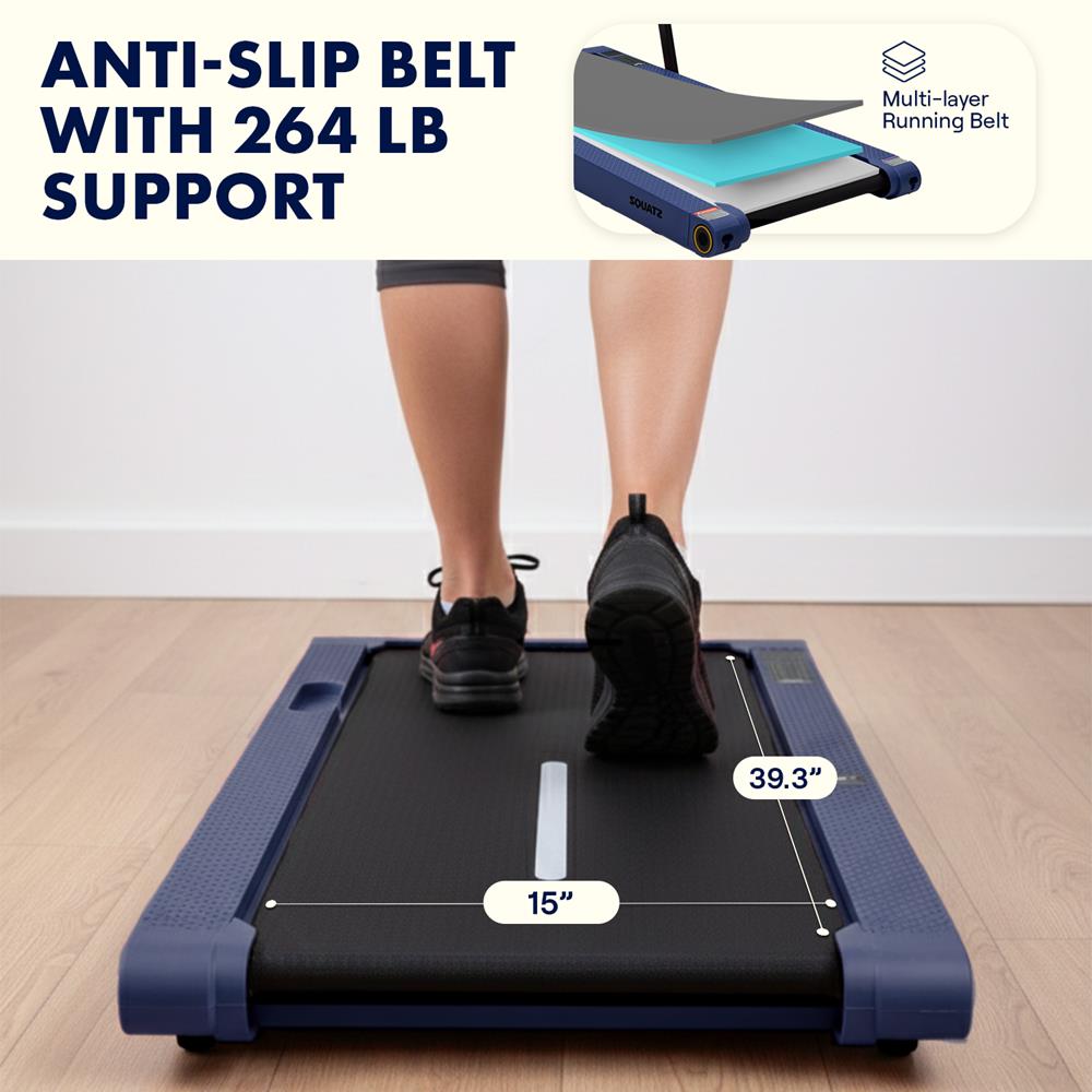 Squatz 2-In-1 Walking Pad With Vibration Plates – Compact