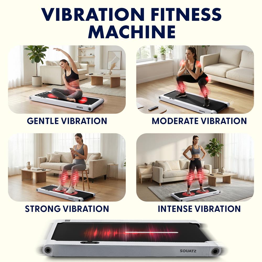 Squatz 2-In-1 Walking Pad With Vibration Plates – Compact