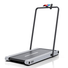 Squatz 2-In-1 Walking Pad With Vibration Plates And Handle Bar – Compact Treadmill With 1.0Hp Motor, Large Walking Surface, Led Display, Device Holder, And Remote Control (Gray)