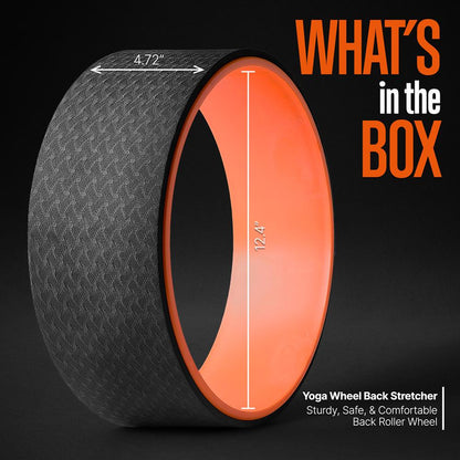 Yoga Wheel Back Stretcher, Relieve Pain, 777 LBS Support, Thick Foam Padding