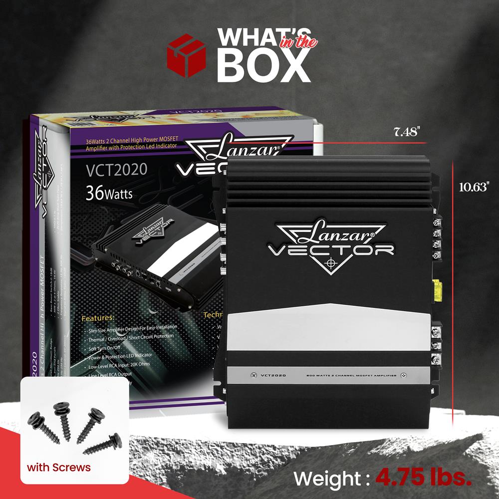 product image number 2 for Lanzar 2-Channel High Power Amplifier