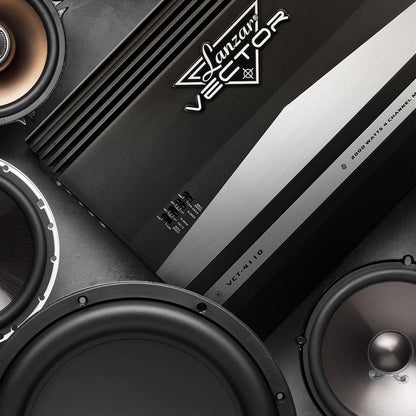 4-Channel Car Amplifier 2000W MOSFET Slim Design with Bass Boost