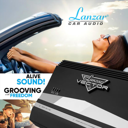 4-Channel Car Amplifier 2000W MOSFET Slim Design with Bass Boost