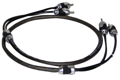 1'.5" Foot Hi-End Black/Silver Stereo Rca Cable