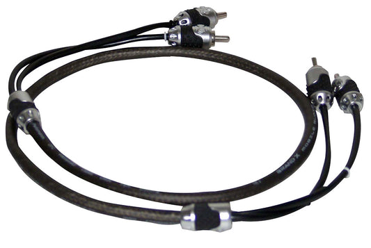 1'.5" Foot Hi-End Black/Silver Stereo Rca Cable