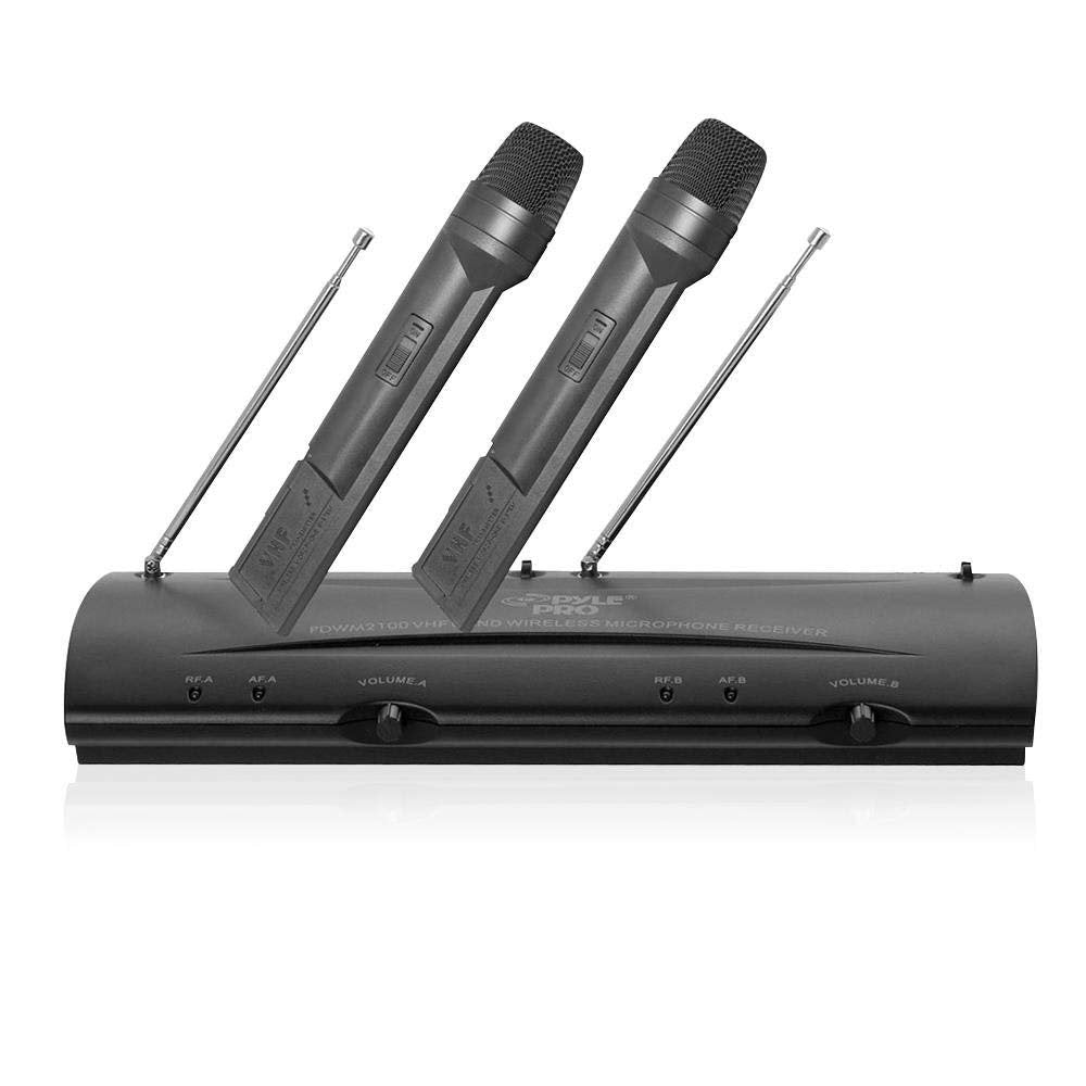 Pyle Pro Dual Channel VHF Professional Wireless Microphone System