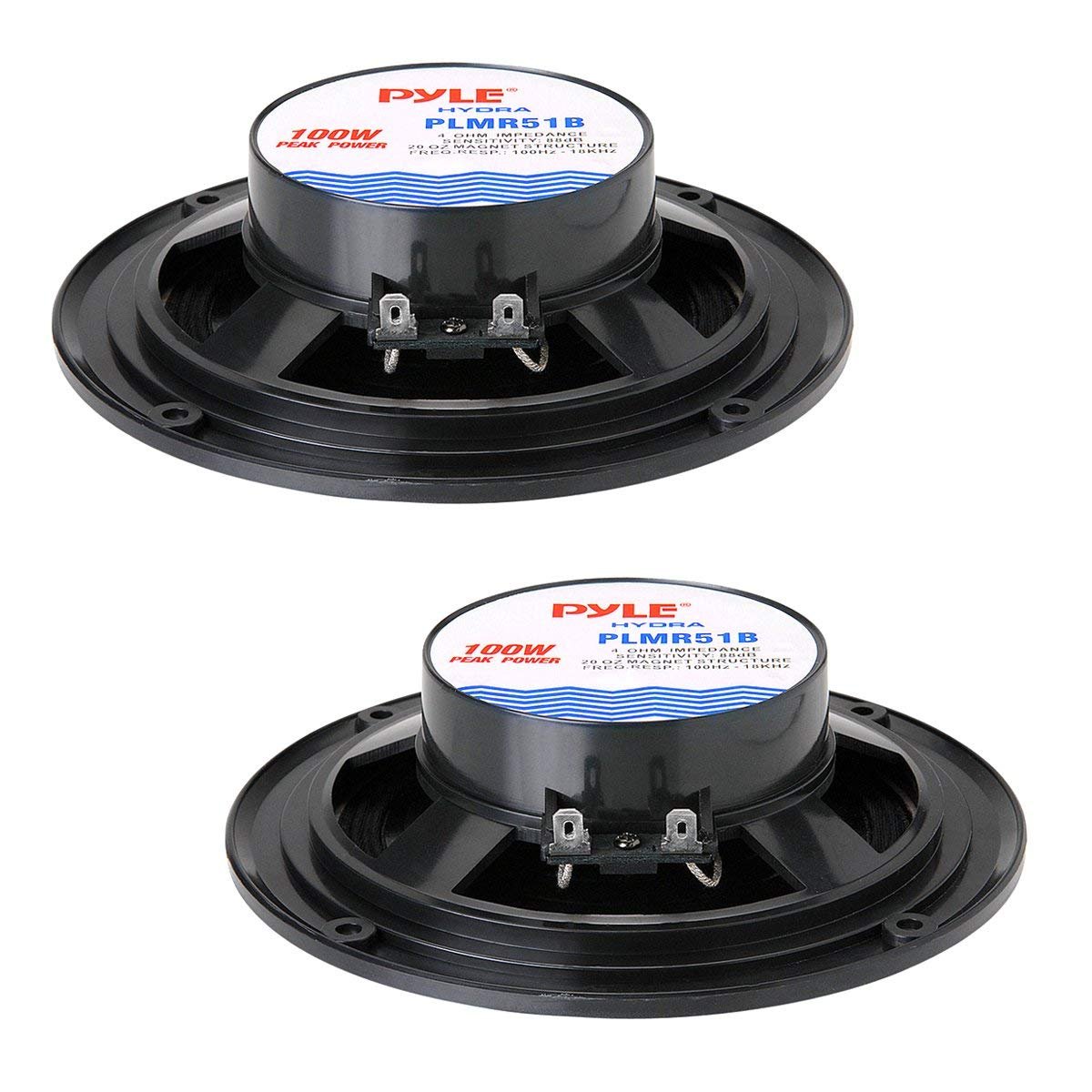 5.25 Inch Dual Marine Speakers - 2 Way Waterproof and Weather