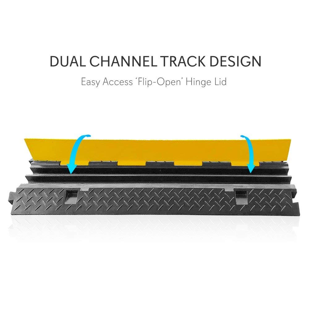 Cable Cover Ramp Safety Track, 4-Ch. – Pyle USA