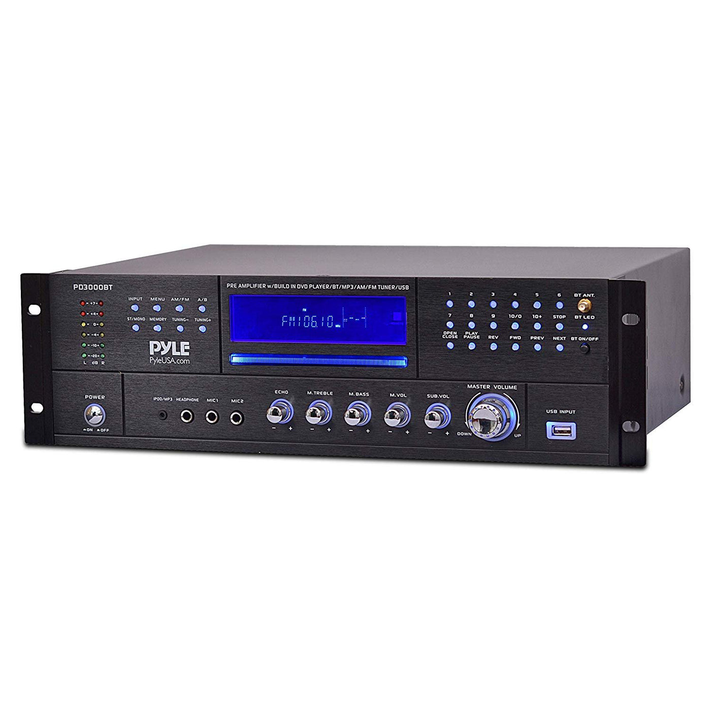 4-Channel Home Theater Bluetooth Preamplifier - 3000 Watt Stereo
